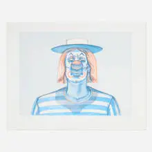Clown (from the Recent Etchings I portfolio) by Wayne Thiebaud, 1979, lithograph in colors on Somerset, offered Aug 2026