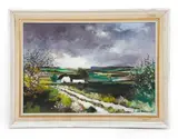 Danish Landscape by Budde Nielsen, Oil on canvas, sold Jun 2026