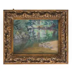 Untitled by Émile Delobre, Oil on board, sold Jun 2026