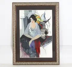 Authenticity taped on back by Itzchak Tarkay, Serigraph 49/350, sold Jun 2026