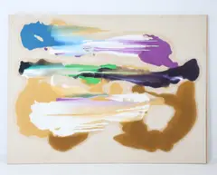 Abstract by Charles Schucker, Oil on canvas, sold Jun 2026