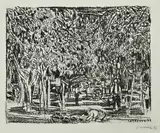 La cueillette by André Cottavoz, Estampe signée en bas à droite, sold Apr 2018
