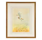 Untitled by Peter Bere, Owl watercolor print, offered Jun 2026
