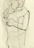 Couple by Georges Kars, Encre de Chine ,, sold Apr 2018