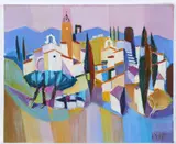 Eygalieres, 1988 by Andre Duret, Huile sur toile,, sold Apr 2018