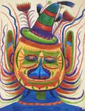 Personnage fantastique by Germain Van der Steen, Aquarelle,, sold Apr 2018