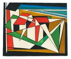 Abstract by Helen Gerardia, Oil on canvas, sold Jun 2026