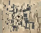 Composition by Max Papart, Technique mixte (collage, aquarelle, pastel), sold Apr 2018