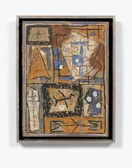 COMPOSITION by Roger Bissière, 1948, Peinture à la cire sur papier marouflé sur contreplaqué, sold Jun 2018