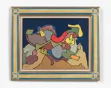 COMPOSITION AUX DEUX PERSONNAGES by Gaston Chaissac, 1961, Gouache sur papier, sold Jun 2018