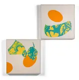 FLEURS ET AUTRES... by Hervé Télémaque, 1970, Acrylique sur toile (2 éléments), sold Jun 2018