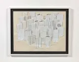 ZONE 4 by Kader Attia, 2006, Stylo bille, feutre, épingles et collage sur papier, sold Jun 2018