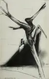 ARBRE SEC, FIG. AS. I by Vladimir Veličković, 1988, Fusain, acrylique et collage sur papier, sold Mar 2018
