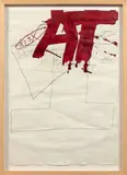 ETUDE POUR L'AFFICHE ET LA LITHOGRAPHIE ANNONCANT L'EXPOSITION "TAPIES" A LA FONDATION MAEGHT DE SAINT-PAUL DE VENCE by Antoni Tàpies, 1976, Peinture, crayon et crayon gras sur papier, sold Mar 2018