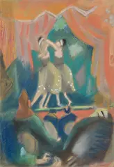 Im Varieté VII (Zwei Tänzerinnen) by William Straube, Um 1922, Pastellkreide auf bräunlichem Papier (aus einem Skizzenblock), sold Jan 2026