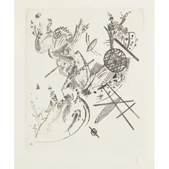 Kleine Welten XII by Wassily Kandinsky, Drypoint on heavy wove paper, sold Sep 2012