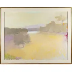 Romantic Landscape by Wolf Kahn, Oil on canvas, sold Sep 2012