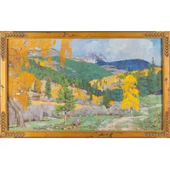 Landscape by Theodore Van Soelen, Oil on canvas, sold Sep 2012