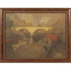 Notre Dame by Rudolf Quittner, Pastel on paper, sold Sep 2012