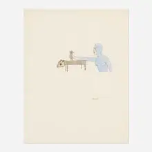 Precious by Marcel Dzama, 2003, ink and watercolor on paper, offered Jun 2026
