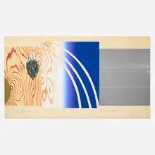 Horse Blinders (North) by James Rosenquist, 1972, screenprint in colors with silver foil, offered Apr 2026