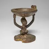 Àgéré Ifá divination bowl by Yoruba, carved and painted wood, offered Apr 2026