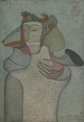 Personnage by Mihail Chemiakin, 1975, Encre et aquarelle, sold Apr 2019