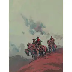 The Posse by Jerome Podwil, Mixed media on board, sold Jun 2012