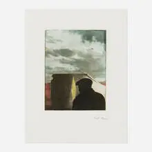 Untitled (Landscape with Figure) (from the Prints for Phoenix House portfolio) by Joseph Cornell, 1972, photogravure in colors, offered Dec 2025