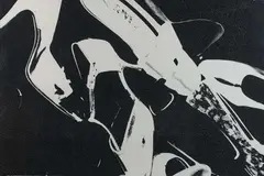Shoes by Andy Warhol, 1980, Sérigraphie et poussière de diamant, sold May 2018