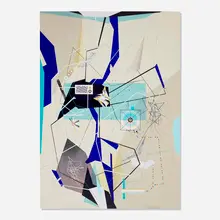 The Direction of Light and Sapphire Machine Desire by Dannielle Tegeder, 2019, acrylic on canvas, acrylic on MDF, sold Sep 2026