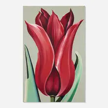 Red Lily Tulip by Lowell Nesbitt, 1979, oil on canvas, sold Sep 2026