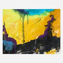 Untitled by Mary Abbott, 1998, oil stick, chalk, and gouache on paper, sold Sep 2026