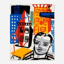 Untitled by Tom Slaughter, 1990, acrylic on canvas, sold Sep 2026