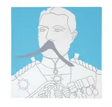 Untitled by John Wesley, "general" collage 1971, sold Oct 2026