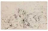 Etude d'ensemble pour le Combat de Nazareth by Gros Antoine-Jean Gros, Plume et encre brune, sold Nov 2018