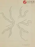 Composition by André Beaudin, 1971, Crayon noir, sold Feb 2019