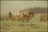 Plowing the Field by Horatio Walker, 1901, oil on panel, sold Nov 2005