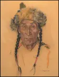 Herbert Eagle Ribs by Nicholas Raphael de Grandmaison, pastel on paper, sold Nov 2005