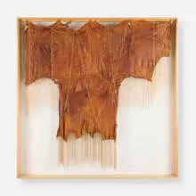 Untitled (T-Shirt and Chains) by Marc Swanson, 2007, t-shirts, chains and mixed media with wooden frame, sold Sep 2026