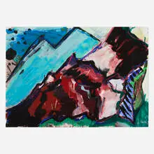 Untitled by Bernd Zimmer, 1981, gouache on paper, sold Sep 2026