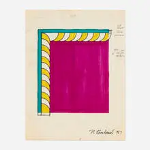 Untitled by Nicholas Krushenick, 1967, ink and graphite on paper, sold Sep 2026