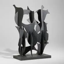 Screen Sculpture #70 by David Hayes, 1995, enameled steel, sold Sep 2026