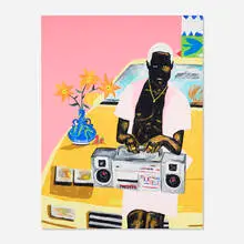We Move in Silence, We Move the Loudest by Zéh Palito, 2021, acrylic on canvas, sold Sep 2026