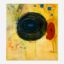 Sex Life by Amy Sillman, 1996, oil and gouache on wood, sold Sep 2026