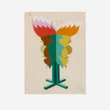 Fiori Futurista No 5 by Giacomo Balla, 1916, watercolor and gouache on paper, sold Sep 2026