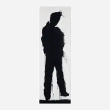 Black Standing Shadow by Richard Hambleton, 2002, acrylic on paper, sold Sep 2026