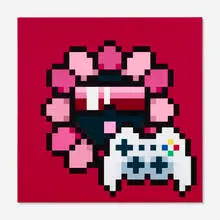 Murakami.Flower #5384 Pro Gamer by Takashi Murakami, 2022, acrylic on canvas mounted to aluminum stretcher, sold Sep 2026