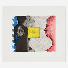 Untitled by Jasper Johns, 2010, etching and aquatint in colors with drypoint and photogravure, offered Jun 2025