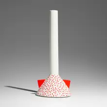 Teji vase by Matteo Thun, 1981, glazed porcelain, sold Sep 2026